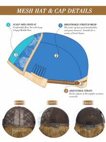 Short Bob Human Hair Wigs With Bangs Natural Straight Bob Wigs For Women Brown Color Glueless Wig Wear&Go Daily Vacation Wedding Halloween Costumes - S6 - View 6