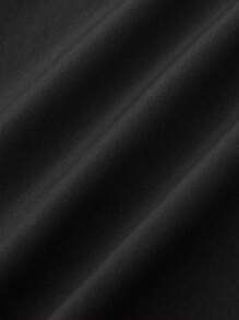 Manfinity Mode Men's Plus Size Black Business Shirt Elegant Long Sleeve Collared Top With Subtle Rhinestone Details And Smooth Woven Fabric For Professional Commuting , Fall - Black - View 5