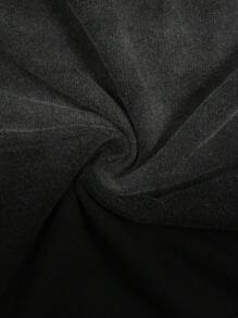 ROMWE MEN Prep Shorts sueltos de estilo callejero casual para hombres con estampado de letras y números, cintura con cordón y bolsillos sesgados, para verano - Negro - Ver 5