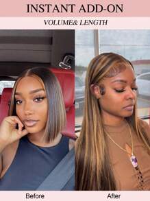 9AM Hair 经典无缝 PU 直发接发雷米真人发每套 8 件，含 18 个接发夹双纬接发 - SP4/27 - 查看 7