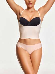 Shapelle Forme Top corto ajustado, elástico y transpirable de unicolor para mujer, ideal para el verano