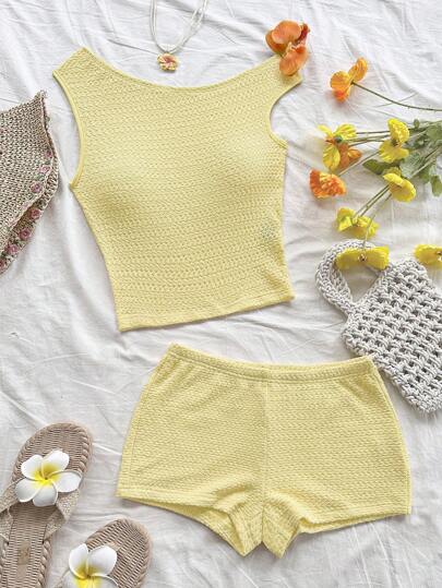 Soleia 波西米亚风、波西米亚风、浪漫花卉、度假、花卉女士两件套服装夏季两件套罗纹两件套奶油黄两件套针织两件套钩针短款套装两件套短款露肩圣诞节开学上衣返校服装女士返校秋季服装哥特女装俱乐部服装女士性感万圣节服装俱乐部连衣裙外出服装演唱会服装乡村演唱会服装