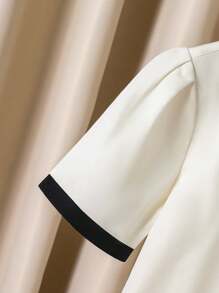 Elladie kids Tween Girls' Sweet & Cute Dress, Pleated Design School Style, Fashion Minimalist Versatile Casual, Girls Dress Preppy Dress School Girl Dress Girls Church Dress,Back To School Clothes,Homecoming Dress Summer Holiday - Apricot - View 6