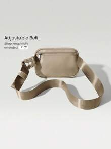 GLOWMODE 1L Zipper Everywhere Belt Bag Water Repellent Waist Crossbody Bags With Adjustable Strap Fall Winter