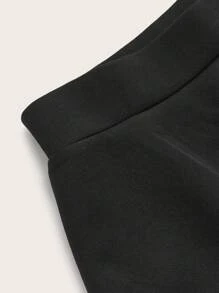 Ellevyn Wide Band Waist Mesh Insert Flare Skirt