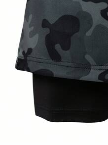 Gym Rark Pantalones cortos deportivos casuales de hombre con estampado de camuflaje y cordón en la cintura, pantalones de chándal de verano - Multicolor - Ver 4