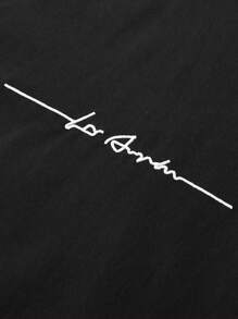 Manfinity Mode Men's Plus Size Black Business Shirt Elegant Long Sleeve Collared Top With Subtle Rhinestone Details And Smooth Woven Fabric For Professional Commuting , Fall - Black - View 7