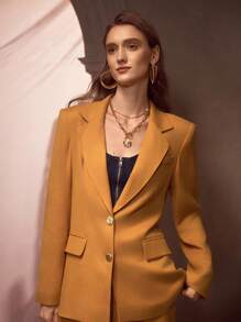 MOTF PREMIUM TUNN SOMMARKAVAJ I LINNEBLANDNING - Korall Orange - Visa 5