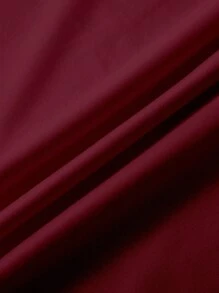 INAWLY Women's Round Neck Letter & Cat Print Casual Loose Short Sleeve T-Shirt - Red - View 5