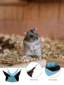 Guinea Pigs Beds 3-Layer Suspending Bed Plush Hamster Hammock Pillow For Winter Comfort Washable Chinchilla Accessory