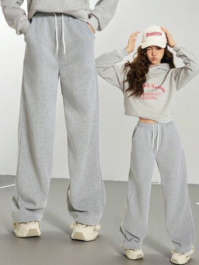 Sparklyn 少女纯色前系带口袋休闲裤，日常穿着