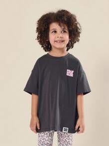 SUMWON Oversized Kids Self Love Collection T-Shirt Animal Print Leggings Set Casual Fall Winter Spring Outfit Casual Streetwear