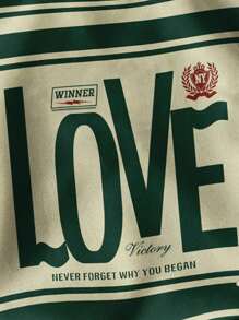 Slaydiva Casual Street Style Green Love Graphic Hoodie Sweatshirt, Suitable For Autumn/Winter - Multicolor - View 5