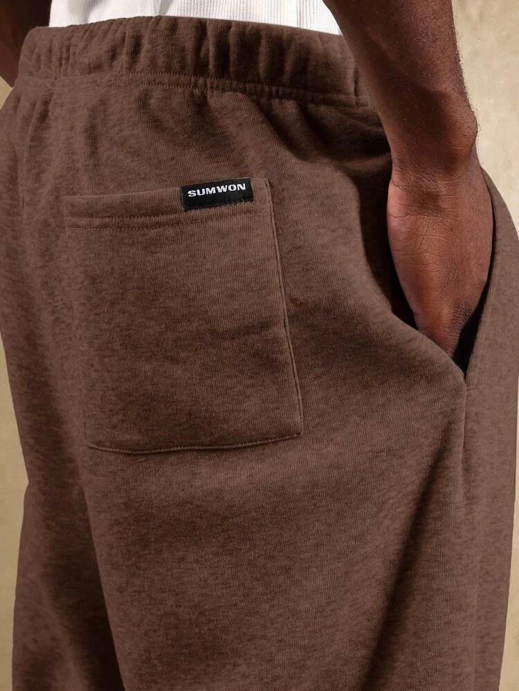 Essential Drop Crotch Jogger Sweatpants With Drawstring And Pockets