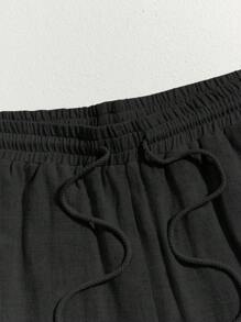 HIMLAND Loose Men's Drawstring Waist Jogger Shorts, Back To School