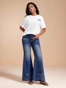 VALERIA GÓMEZ Weißes geripptes Kurzarm-T-Shirt mit Aufdruck für den Sommer, für Damen, Urlaub, Freizeit, T-Shirt mit Van-Gogh-Grafik, weißes Grafik-T-Shirt, übergroßes Grafik-T-Shirt, Grafik-T-Shirts für Damen, Kunst-T-Shirt für Damen