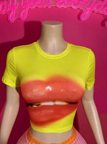 Slaydiva 2件套2025春夏新款LGBT音乐节波西米亚休闲日常海滩派对性感甜美可爱千禧Y2K色不对称圆点渐变印花针织短款上衣和紧身迷你裙套装女