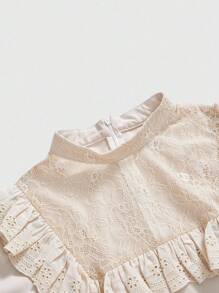 ROMWE Đầm Babydoll Mini Tay Áo Búp Bê Kawaii Lolita Retro Dễ Thương Cho Nữ - Màu be - Xem 5