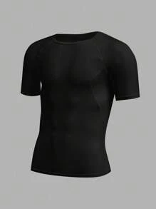 SHEIN 青少年男孩简约纯白色运动休闲服，舒适、百搭，适合日常穿着、上学、外出和锻炼