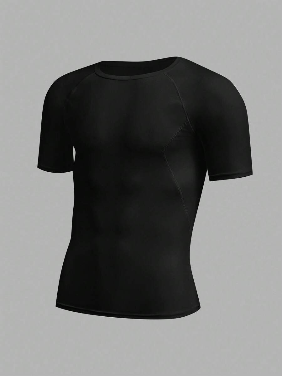 SHEIN 青少年男孩简约纯白色运动休闲服，舒适、百搭，适合日常穿着、上学、外出和锻炼