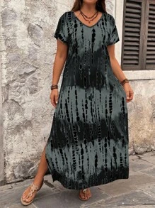 EMERY ROSE Plus Size Women Euro-American Style Fashion Dress, Spring/Summer - Multicolor - View 5