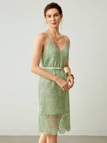 Chiquease Váy hở vai hở vai thời trang mùa hè mới cho kỳ nghỉ bãi biển Mini Dress dành cho phụ nữ - Màu xanh Bạc hà - Xem 7