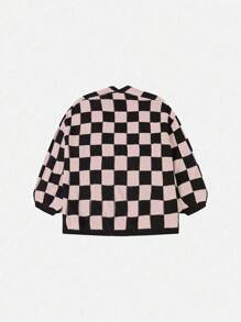 Chiquease Women's Checkerboard Long Sleeve Loose Casual Cardigan - Multicolor - View 2