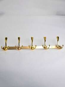 1pc Stainless Steel Towel Hanging Hook, Punch-Free Wall Mounted Hanger For Bathroom, Closet, Bedroom, Bathroom Accessories, Suitable For Behind Door/Bathroom/Kitchen/Living Room/Bedroom