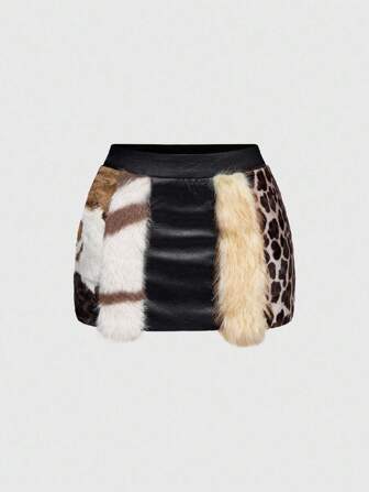 Hippie Jupe mini sexy   animale, grande taille, pour l'automne/hiver