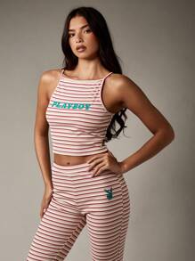 Missguided x Playboy Bộ đồ thể thao mặc ở nhà mùa hè đi biển, hồ bơi, trang phục nghỉ dưỡng năng động - Nhiều màu - Xem 5