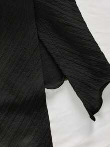 Firerie 女士优雅、浪漫、时尚通勤性感优雅黄色褶饰吊带背心，适合派对、海滩度假、返校、浪漫约会、婚礼季、生日、复活节、春夏季 - 黑色 - 查看 5