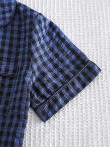2 piezas Conjunto de chándal de niña con top de cárdigan y pantalones con bordado de dibujos animados, de tejido premium, color azul marino, ropa de dormir/de estar en casa