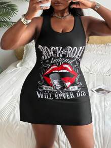 Slaydiva Bata de playa con estampado floral holgada talla grande para mujer - Negro - Ver 3