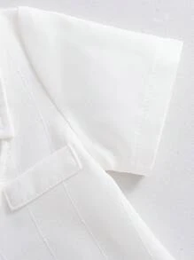 Souflis Souflis Set de 2 piezas para niño pequeño, camisa de manga corta con cuello vuelto y pantalones cortos a cuadros con parche