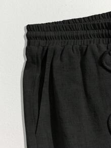 HIMLAND Loose Men's Drawstring Waist Jogger Shorts, Back To School