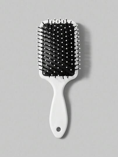 Kawaii Leopard Print Kitten Pattern Hair Brush, Cute Massage Scalp Brush For Women