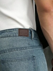 ESTAVOR Men's Casual Woven Loose Distressed Denim Jeans, Emo Style - Medium Wash - View 3