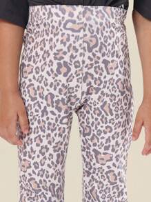 SUMWON Oversized Kids Self Love Collection T-Shirt Animal Print Leggings Set Casual Fall Winter Spring Outfit Casual Streetwear