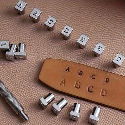 1 Bộ Dụng Cụ Dập Da Cao Cấp - Dụng Cụ Dập Cho Đồ Thủ Công Bằng Da Tự Làm, Khắc, Làm Yên Ngựa, Bao Da, Túi Xách, Và Làm Bề Mặt Với Con Dấu Chữ Và Số - Lý Tưởng Cho Người Mới Bắt Đầu Và Chuyên Nghiệp