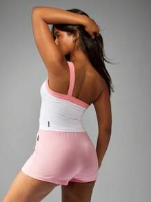 Missguided x Playboy 兔耳单肩露脐上衣 时尚夏季吊带背心 无袖修身复古街头风上衣 - 彩色 - 查看 2