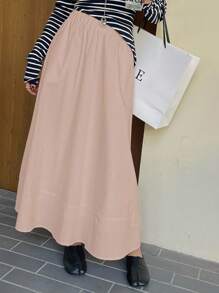DAZY 女士纯色弹力腰休闲半身裙 秋季半身裙