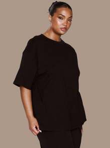 MUSERA Áo thun cỡ lớn, thích hợp cho mùa xuân, kỳ nghỉ, mùa hè, lễ hội, thanh lịch, thường ngày. - màu đen - Xem 5