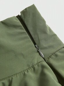 ROMWE Goth 自然风哥特嬉皮绿色不对称下摆索环系带蝴蝶结女式迷你裙