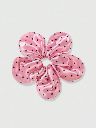 Kawaii 1 pièce Chouchou à motif de tournesol style bohème pois, accessoire capillaire polyvalent minimaliste et décontracté, convient pour la vie quotidienne, les vacances à la plage d'été