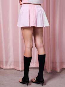 COUREZ Minifalda estilo patchwork con rayas, conjunto de ropa de verano Y2K para mujer, ropa de verano linda de algodón vintage