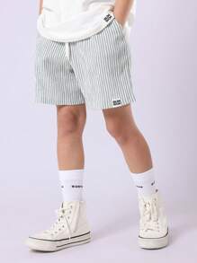 SUMWON Sommer Monaco grafischer Muster Jungen T-Shirt mit Shorts Strand Urlaubskleidung Baumwolle Oberteil leicht Lässig Streetwear Kinder Sommer Festival Spaß