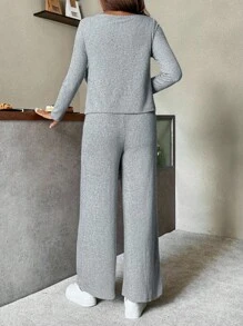 SHEIN Fall Clothes,Autumn Clothes,Maternity Autumn/Winter Clothes Maternity Maternity Fall,Autumn,Solid V-Neck Long Sleeve Casual T-Shirt With Nursing Jumpsuit Maternity,Nursing Jumpsuit Casual For Women Lounge For Women Women Comfy Maternity Jumpsuit