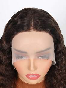 #4 巧克力棕色深波浪卷发鲍勃假发真人发预拔 13x4x1 透明蕾丝前假发真人发女士 150 密度 - S4 - 查看 5