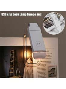 1pc Portable Bookmark Light, Rechargeable LED Reading Light, Clip-On Reading Light, Bed Reading Eye Protection Light - Mini book holder light - View 4