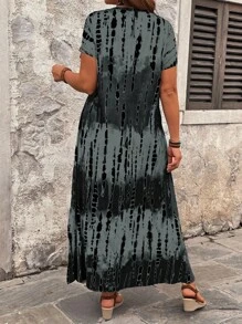 EMERY ROSE Plus Size Women Euro-American Style Fashion Dress, Spring/Summer - Multicolor - View 2